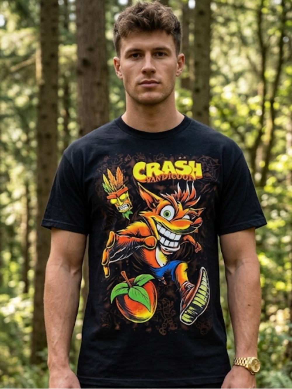 Crash Bandicoot Neon Graphic shirt